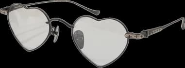 Lunettes de soleil Chrome Hearts Beam forme coeur en métal noir verres gris