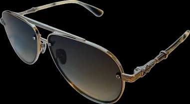 Chrome Hearts Billie II Aviator Metal Sunglasses
