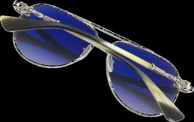 Lunettes de soleil Chrome Hearts Billie II forme aviator en métal vue 2