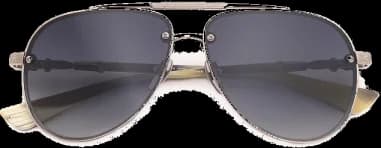 Lunettes de soleil Chrome Hearts Billie II forme aviator en métal vue 3