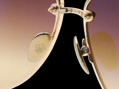 Lunettes de soleil Chrome Hearts Billie II forme aviator en métal vue 5