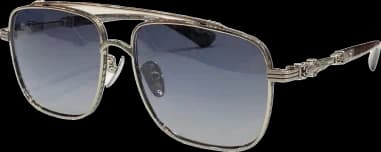 Lunettes de soleil Chrome Hearts CBEATH II forme carée en métal