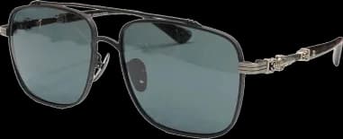 Chrome Hearts CBEATH II Square Metal Sunglasses vue 3