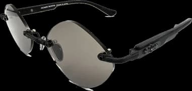 Lunettes de soleil Chrome Hearts Diamond cerclés noires