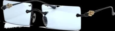 Lunettes de soleil Chrome Hearts HEIIZ BEIIZ cerclés forme rectangulaire vue 2