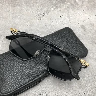 Lunettes de soleil Chrome Hearts Ripping forme aviator en métal vue 3