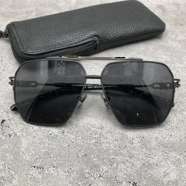 Lunettes de soleil Chrome Hearts Ripping forme aviator en métal vue 4