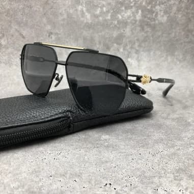 Lunettes de soleil Chrome Hearts Ripping forme aviator en métal vue 6
