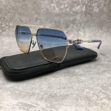 Lunettes de soleil Chrome Hearts Ripping forme aviator en métal vue 4