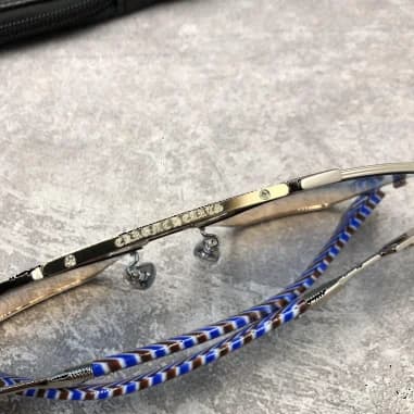 Lunettes de soleil Chrome Hearts Ripping forme aviator en métal vue 5