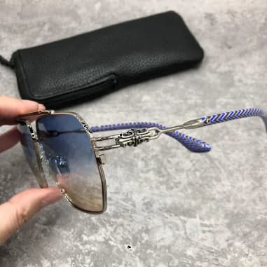 Lunettes de soleil Chrome Hearts Ripping forme aviator en métal vue 6
