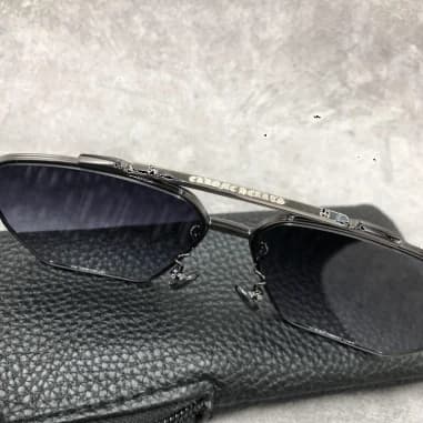 Lunettes de soleil Chrome Hearts Ripping forme aviator en métal vue 3