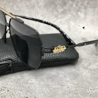 Lunettes de soleil Chrome Hearts Ripping forme aviator en métal vue 2
