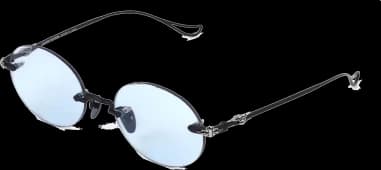 Lunettes de soleil Chrome Hearts Sinnergasm B monture ovale en métal vue 3