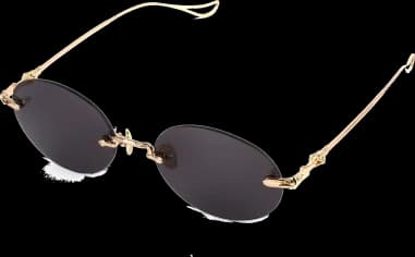 Chrome Hearts Sinnergasm B Oval Metal Frame Sunglasses vue 3