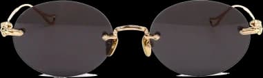 Chrome Hearts Sinnergasm B Oval Metal Frame Sunglasses vue 2