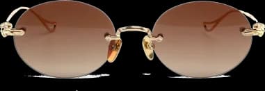 Chrome Hearts Sinnergasm B Oval Metal Frame Sunglasses vue 2