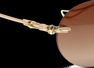 Chrome Hearts Sinnergasm B Oval Metal Frame Sunglasses vue 3