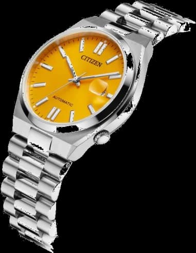 Citizen NJ0150-81Z vue de côté, bracelet acier