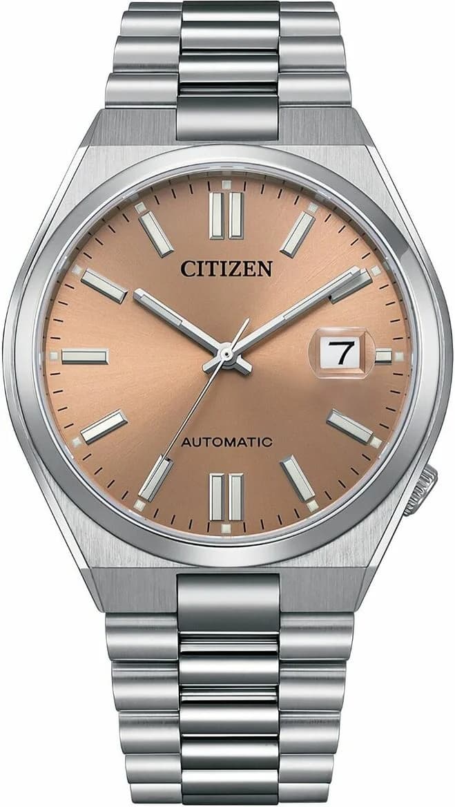 Citizen NJ0158-89Y vue de côté, bracelet acier