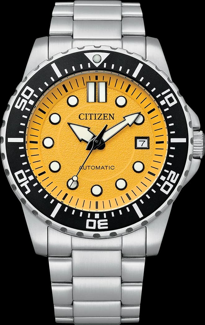 Citizen NJ0170-83Z vue de côté, bracelet acier