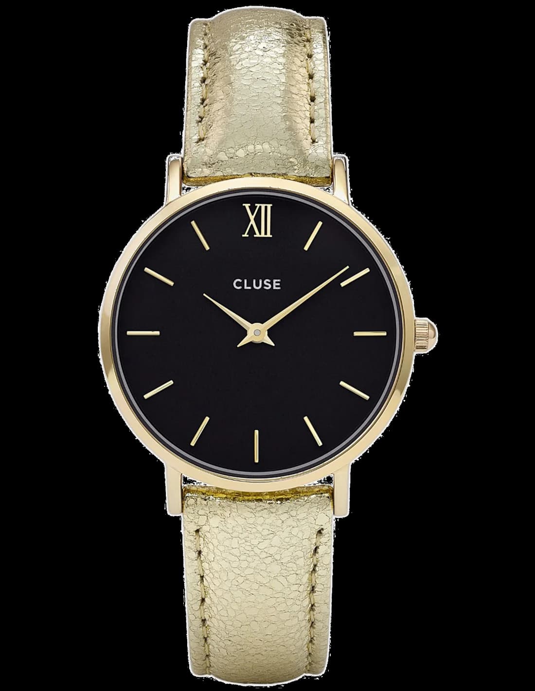 Montre Femme Cluse Minuit CL30037 bracelet en cuir doré vue 2