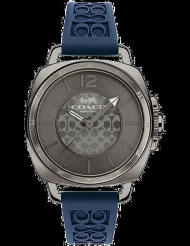 Montre Coach Boyfriend pour femme : Élégance stylée avec bracelet en silicone bleu