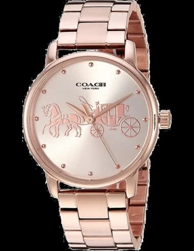 Montre Coach Grand bracelet en acier inoxydable doré rose
