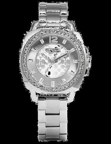 Montre femme Coach Boyfriend avec bracelet en acier inoxydable argenté