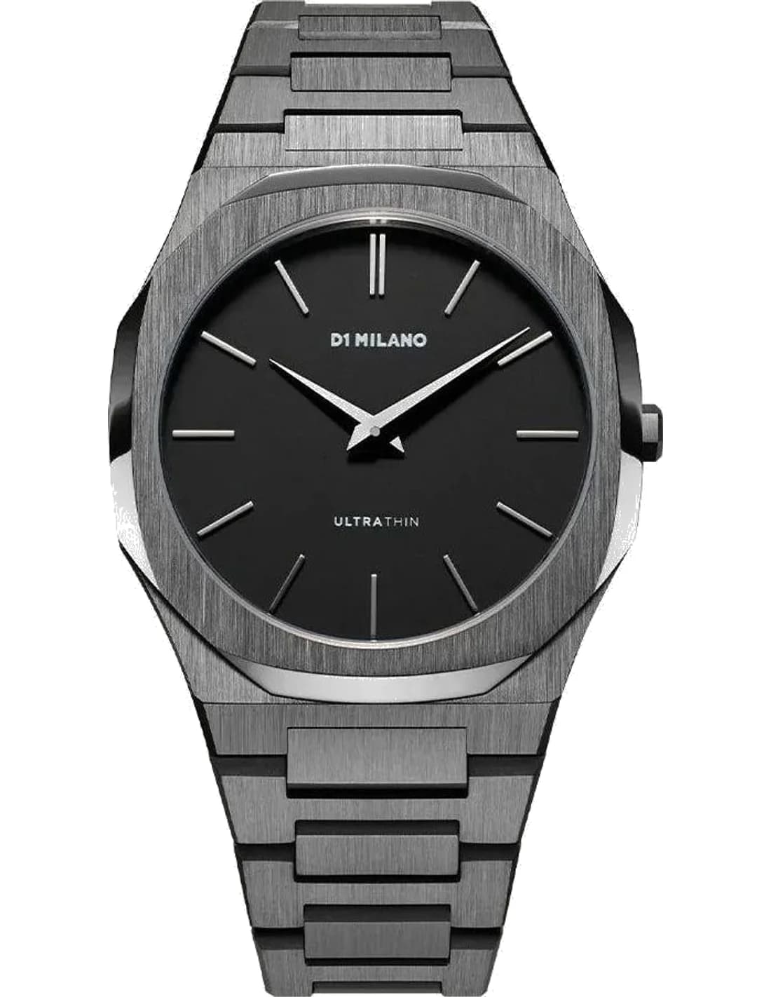 D1 Milano UTBJ41 vue de côté, bracelet acier