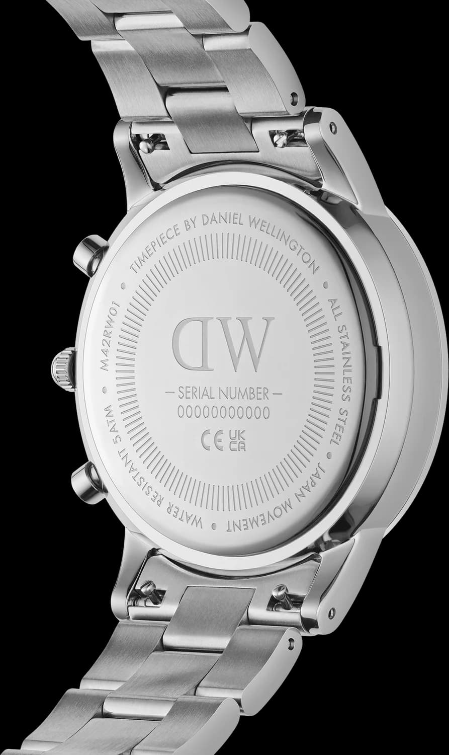 Daniel Wellington DW00100645 côté fond de boîtier
