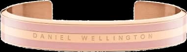Bracelet Daniel Wellington Emalie Dusty Rose en acier poli doré or rose DW00400011 Taille M