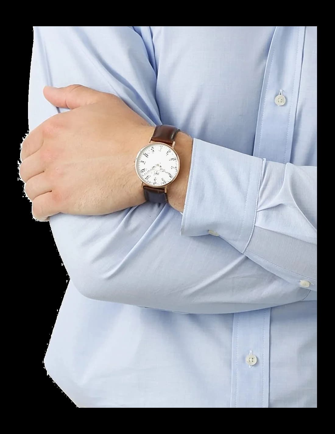 Daniel Wellington DW00100009 Classic Bristol 40mm Silver Stainless Steel and Brown Leather Watch vue 4
