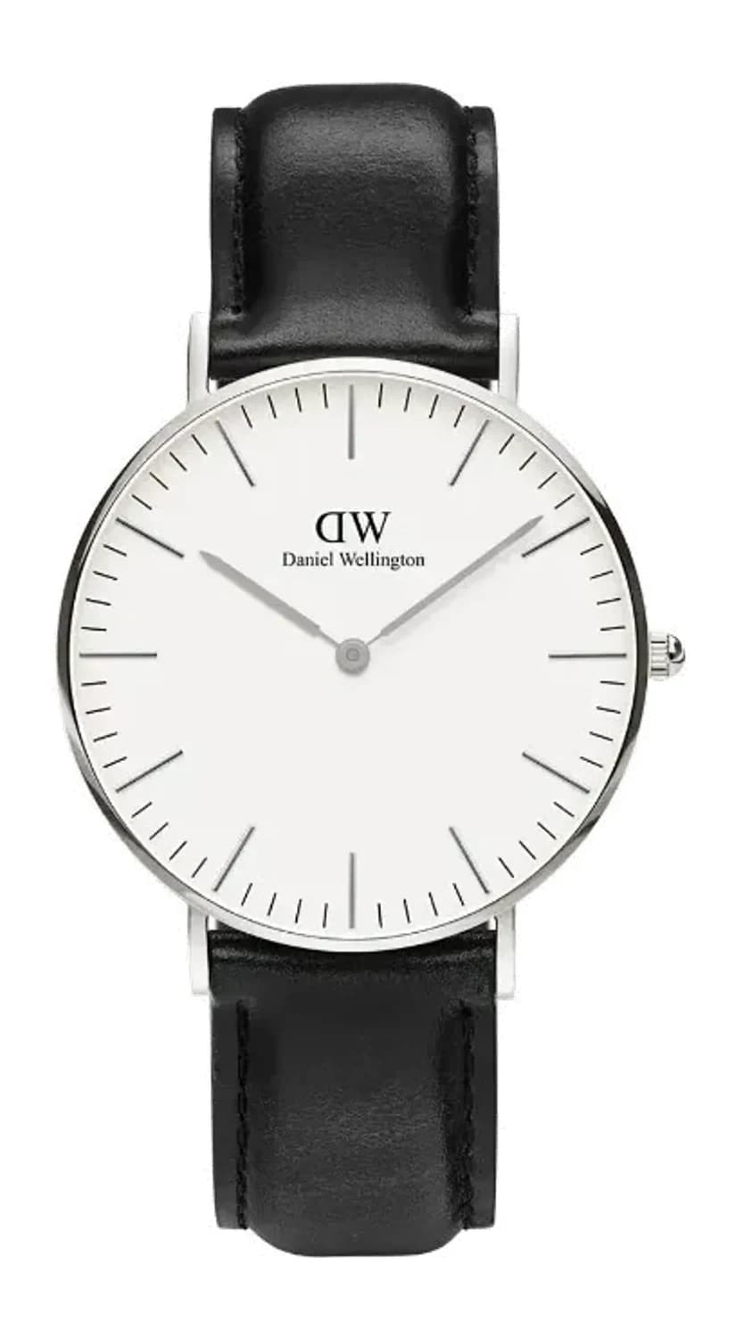 Daniel Wellington DW00100053 vue de côté, bracelet cuir