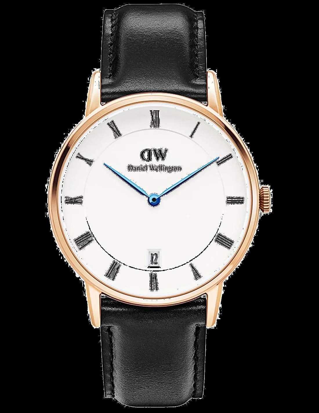 Daniel Wellington DW00100092 vue de côté, bracelet cuir