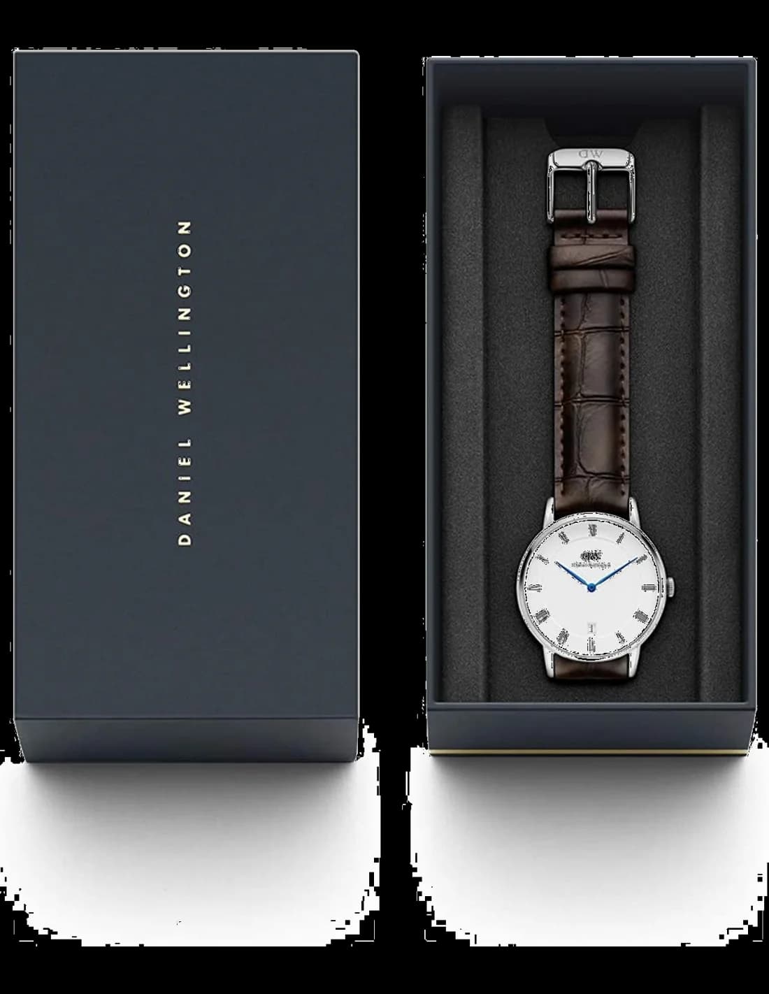 Daniel Wellington DW00100097 Polished Steel and Brown Leather Watch vue 4