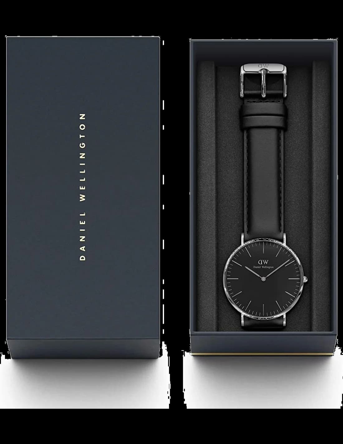 Daniel Wellington DW00100133 Classic Black Leather Strap Watch vue 5