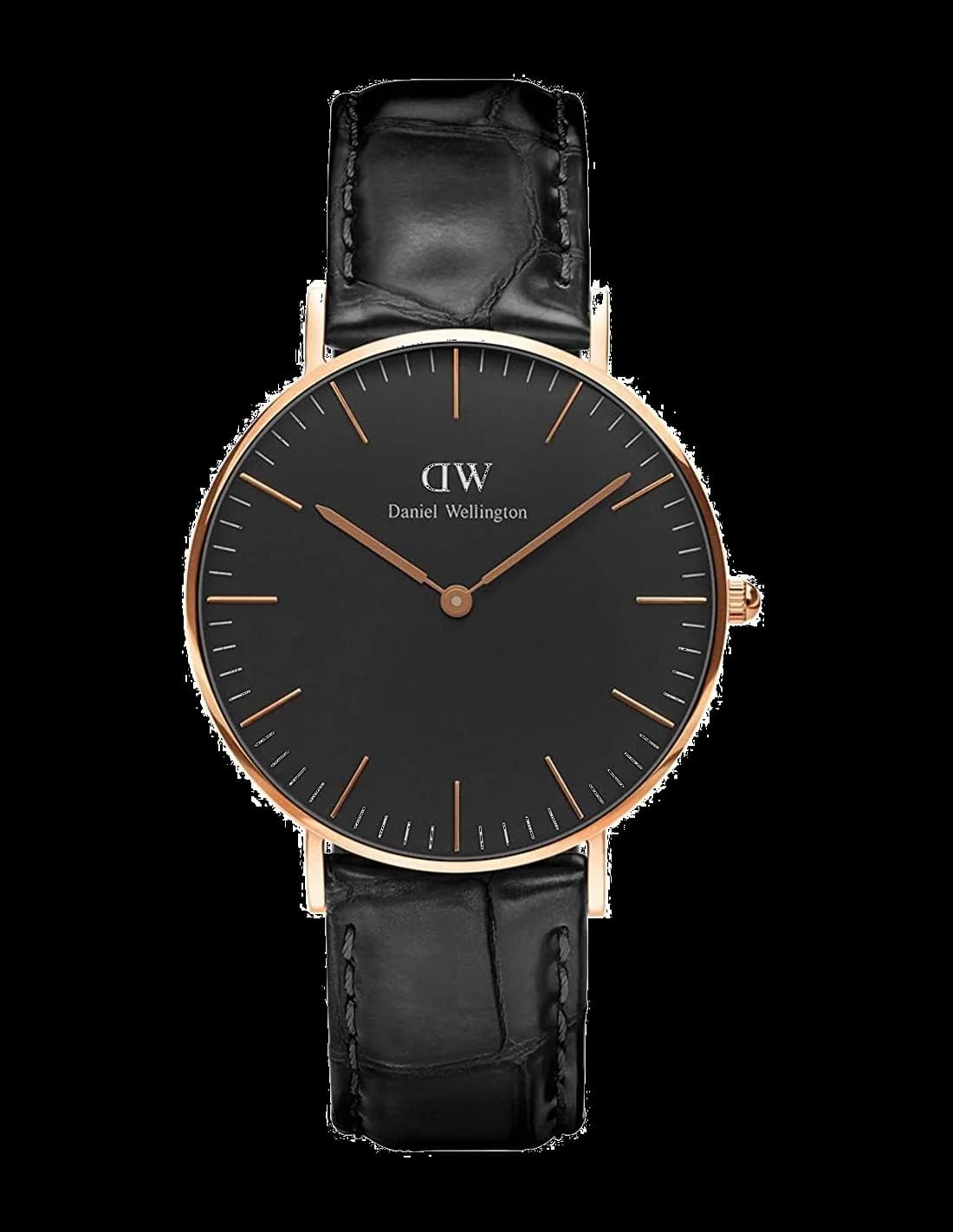Daniel Wellington DW00100141 vue de côté, bracelet cuir