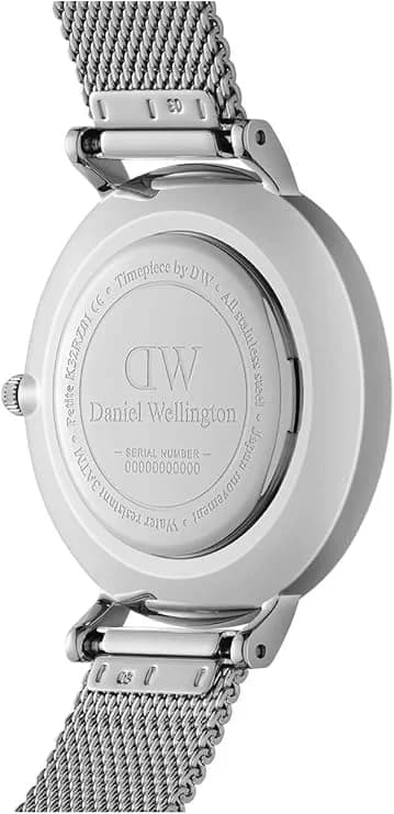 Daniel Wellington DW00100218 côté fond de boîtier argent