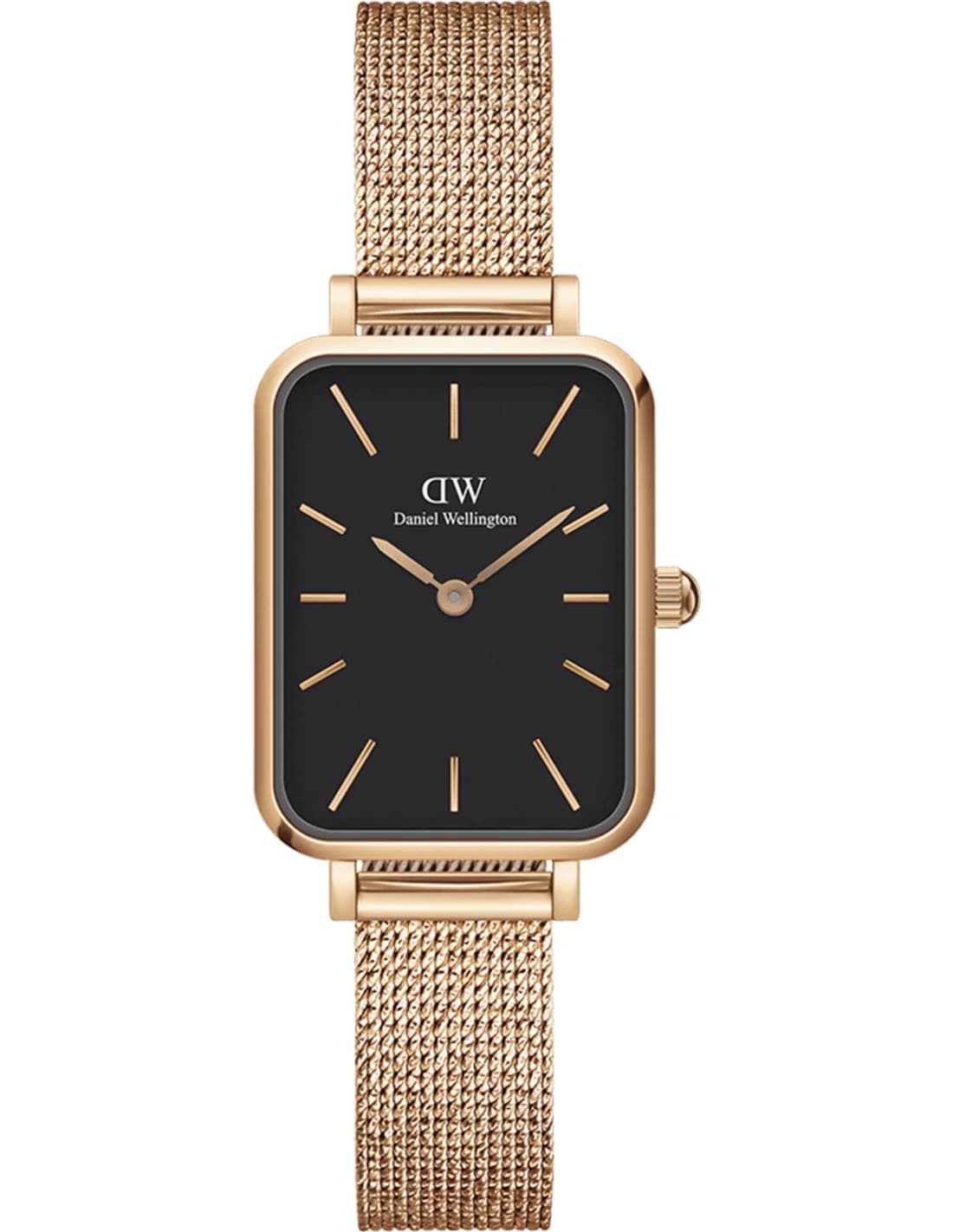 Daniel Wellington DW00100466 Quadro Pressed Melrose Black Onyx Dial and Rose Gold Women's Watch vue 2