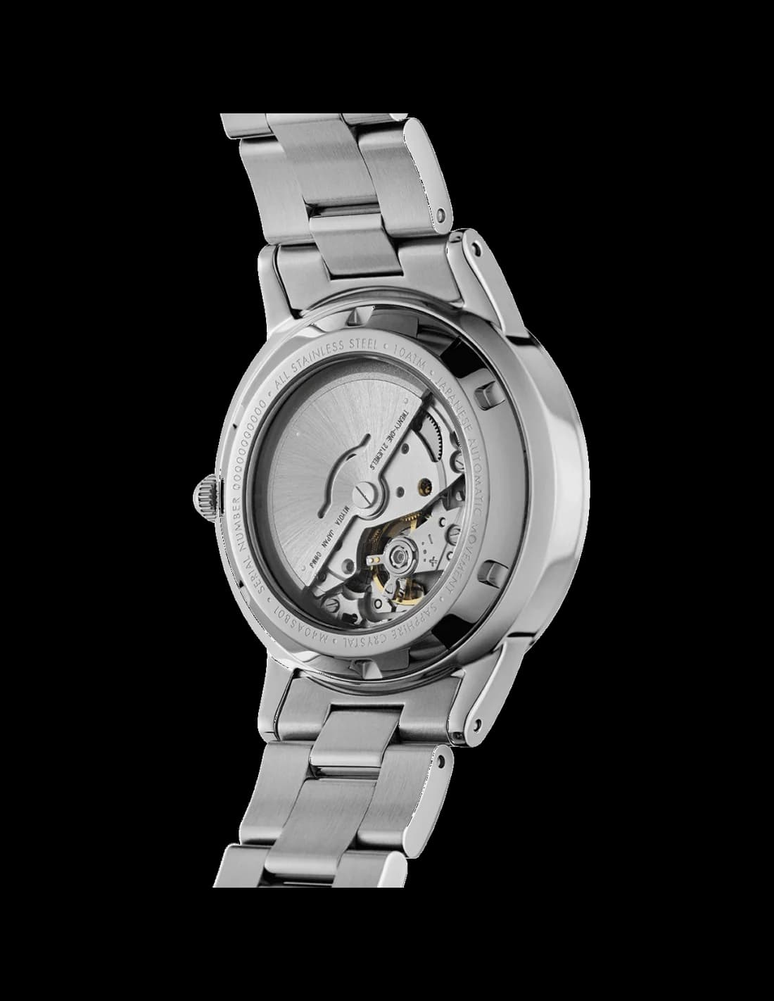 Daniel Wellington DW00100482 côté fond de boîtier argent