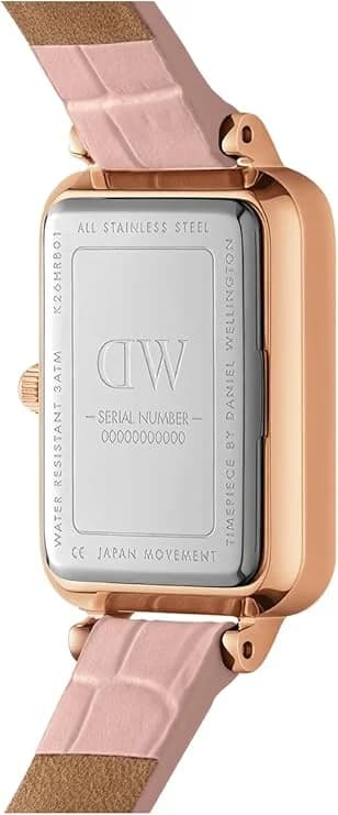 Daniel Wellington DW00100508 côté fond de boîtier or rose