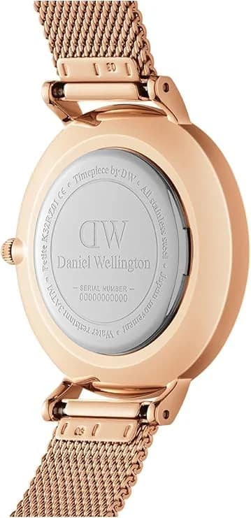 Daniel Wellington DW00100513 côté fond de boîtier or rose