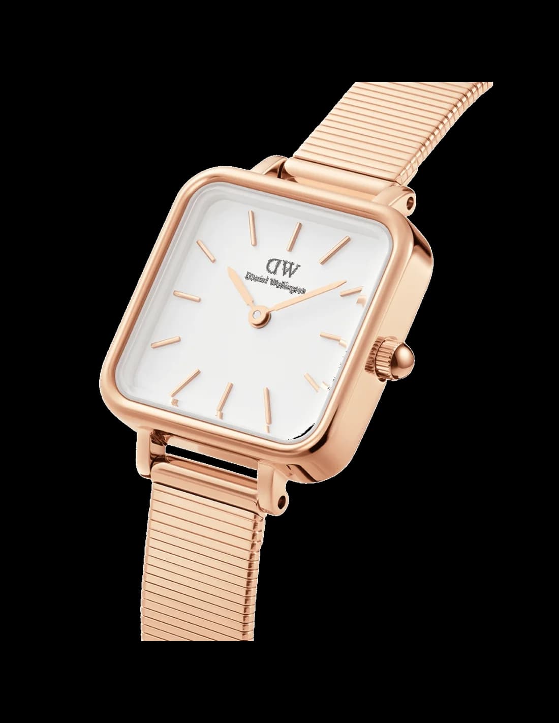 Gros plan sur le cadran blanc de la Daniel Wellington DW00100517