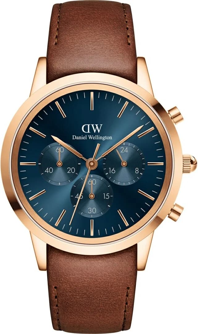 Daniel Wellington DW00100639 vue de côté, bracelet cuir