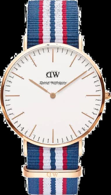 Montre Daniel Wellington Classic 0113DW Bracelet NATO bleu blanc rouge