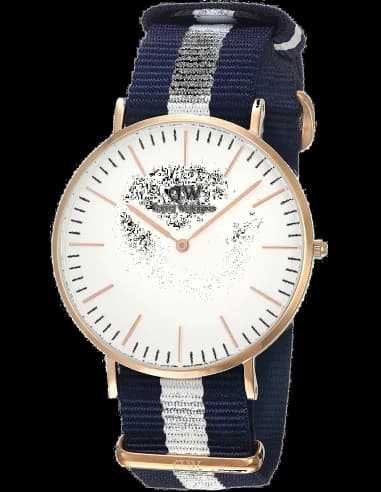 Montre Daniel Wellington Classic Glasgow DW00100004 Bracelet nato bleu et blanc