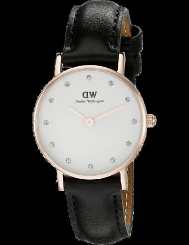 Montre Daniel Wellington Classy Sheffield DW00100060 bracelet en cuir noir