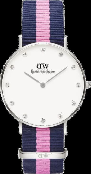 Montre Daniel Wellington Classy Winchester 0962DW Tissu bleu et rose