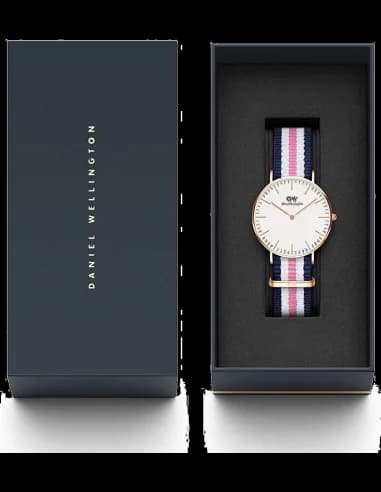 Montre Daniel Wellington DW00100034 unisexe détail cadran blanc